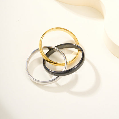 [⭐JeweliWhal]TRINITY 3.2MM RING BLACK CERAMIC