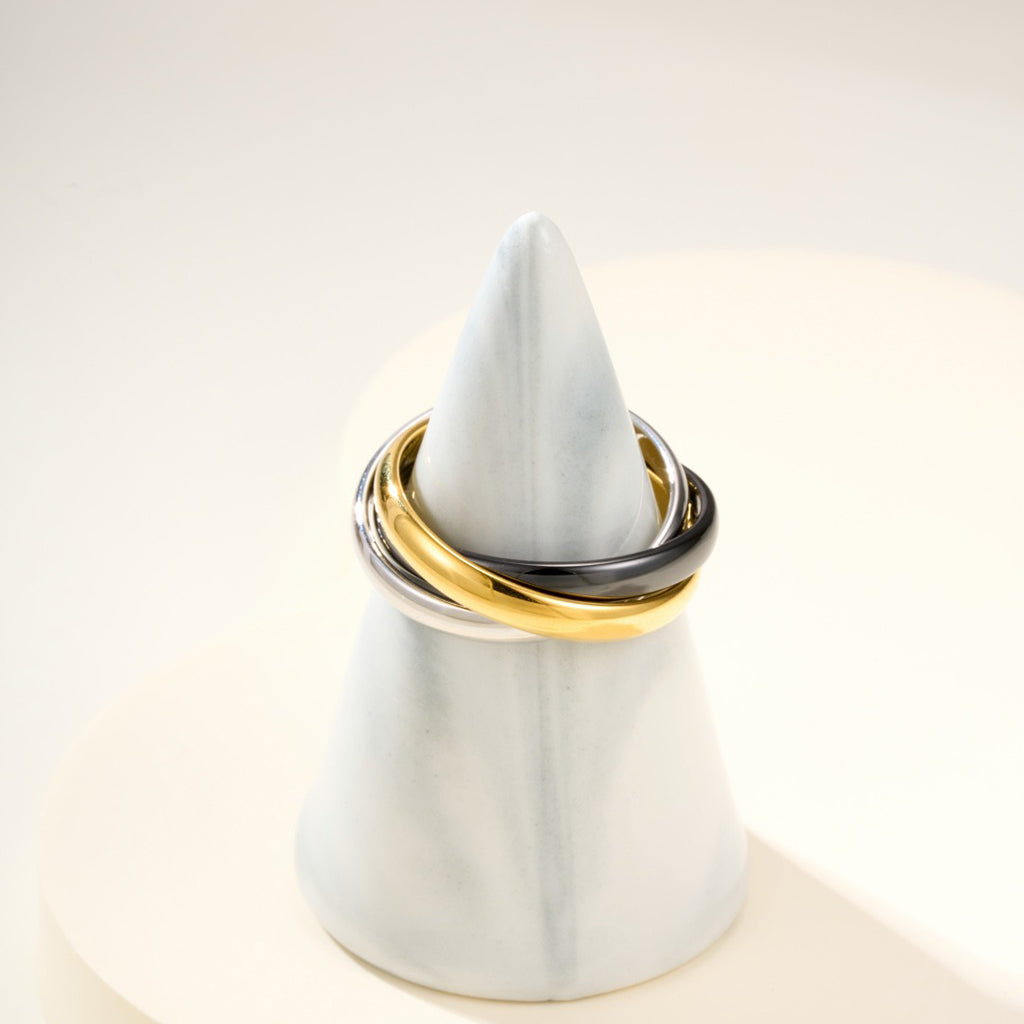 [⭐JeweliWhal]TRINITY 3.2MM RING BLACK CERAMIC