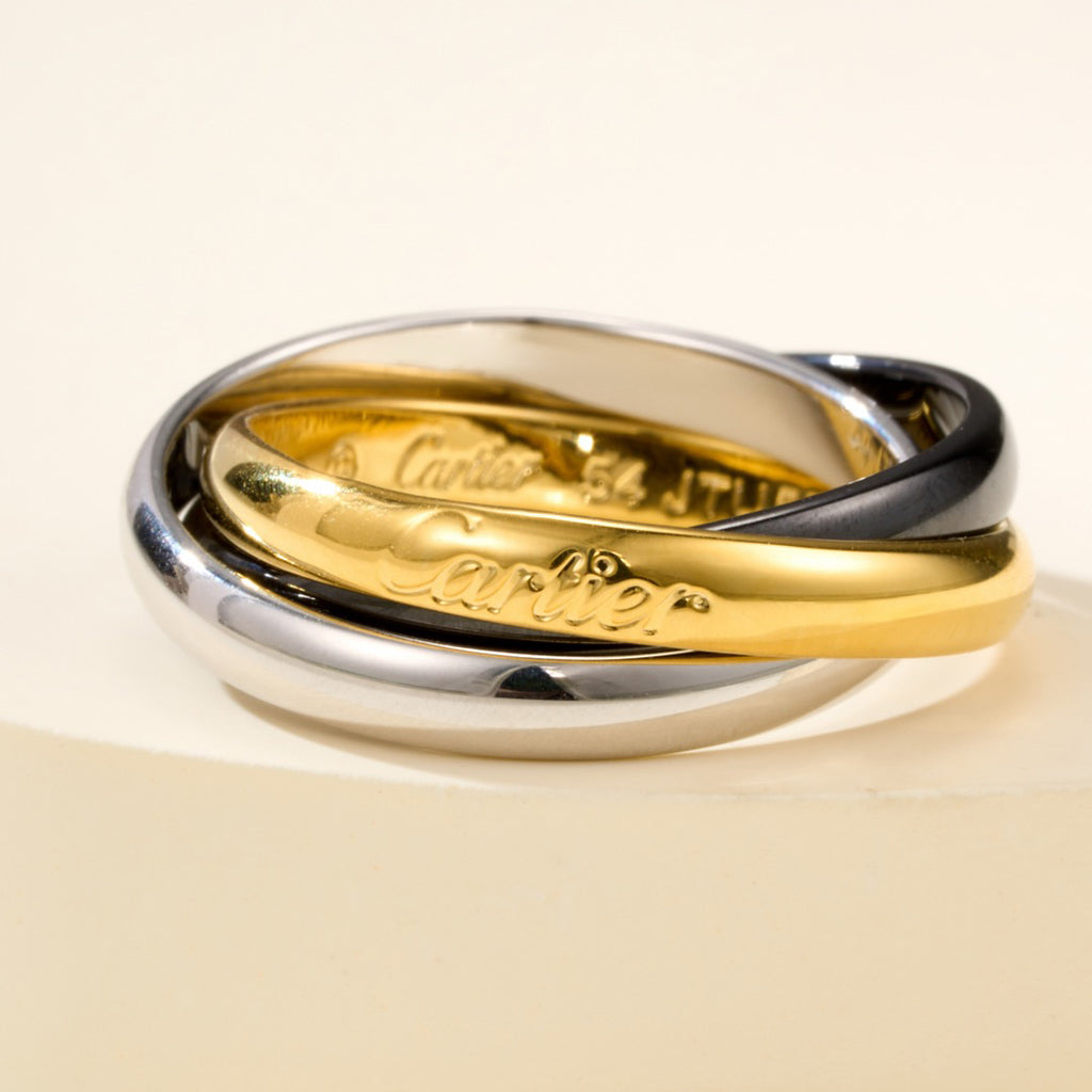[⭐JeweliWhal]TRINITY 3.2MM RING BLACK CERAMIC
