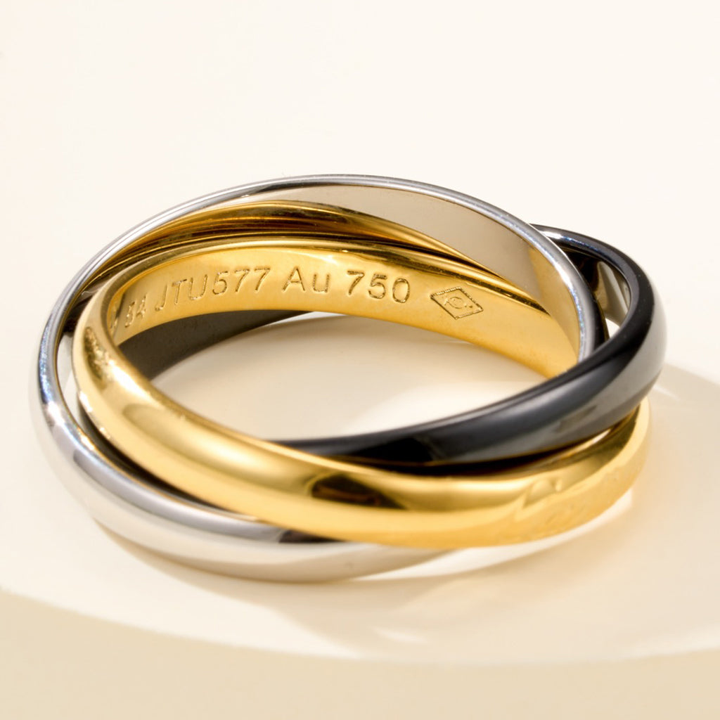 [⭐JeweliWhal]TRINITY 3.2MM RING BLACK CERAMIC