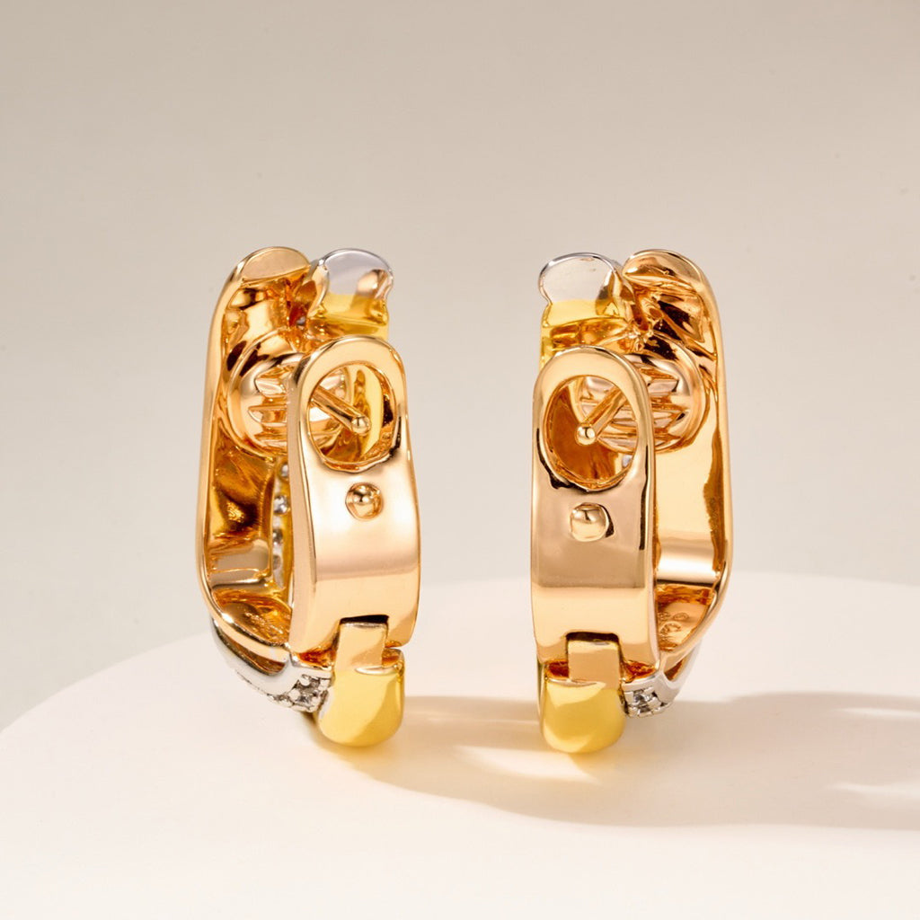 [⭐JeweliWhal]TRINITY HALF DIAMOND  CUSHION EARRINGS