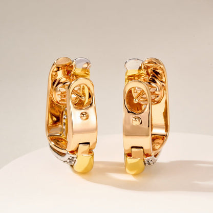 [⭐JeweliWhal]TRINITY HALF DIAMOND  CUSHION EARRINGS