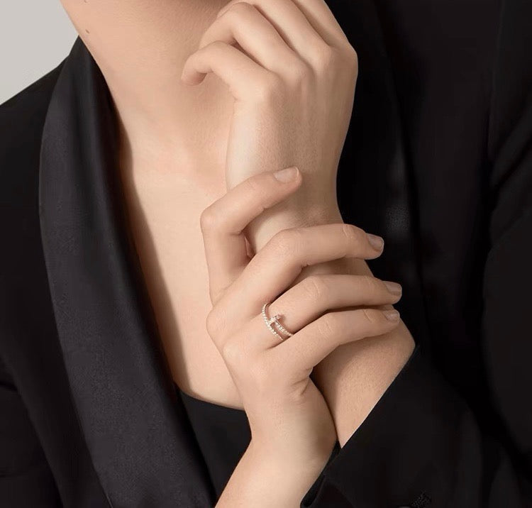 [⭐JeweliWhal]JUSTE 1.8MM FULL DIAMOND RING