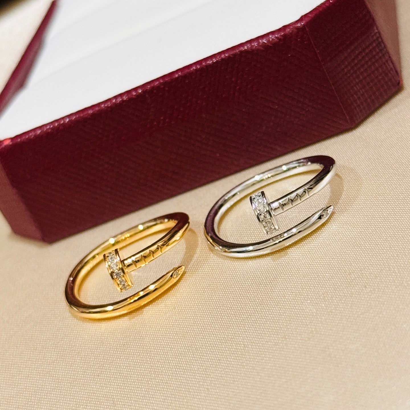 [⭐JeweliWhal]JUSTE 1.8MM HALF DIAMOND RING