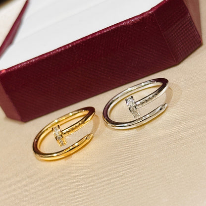 [⭐JeweliWhal]JUSTE 1.8MM HALF DIAMOND RING