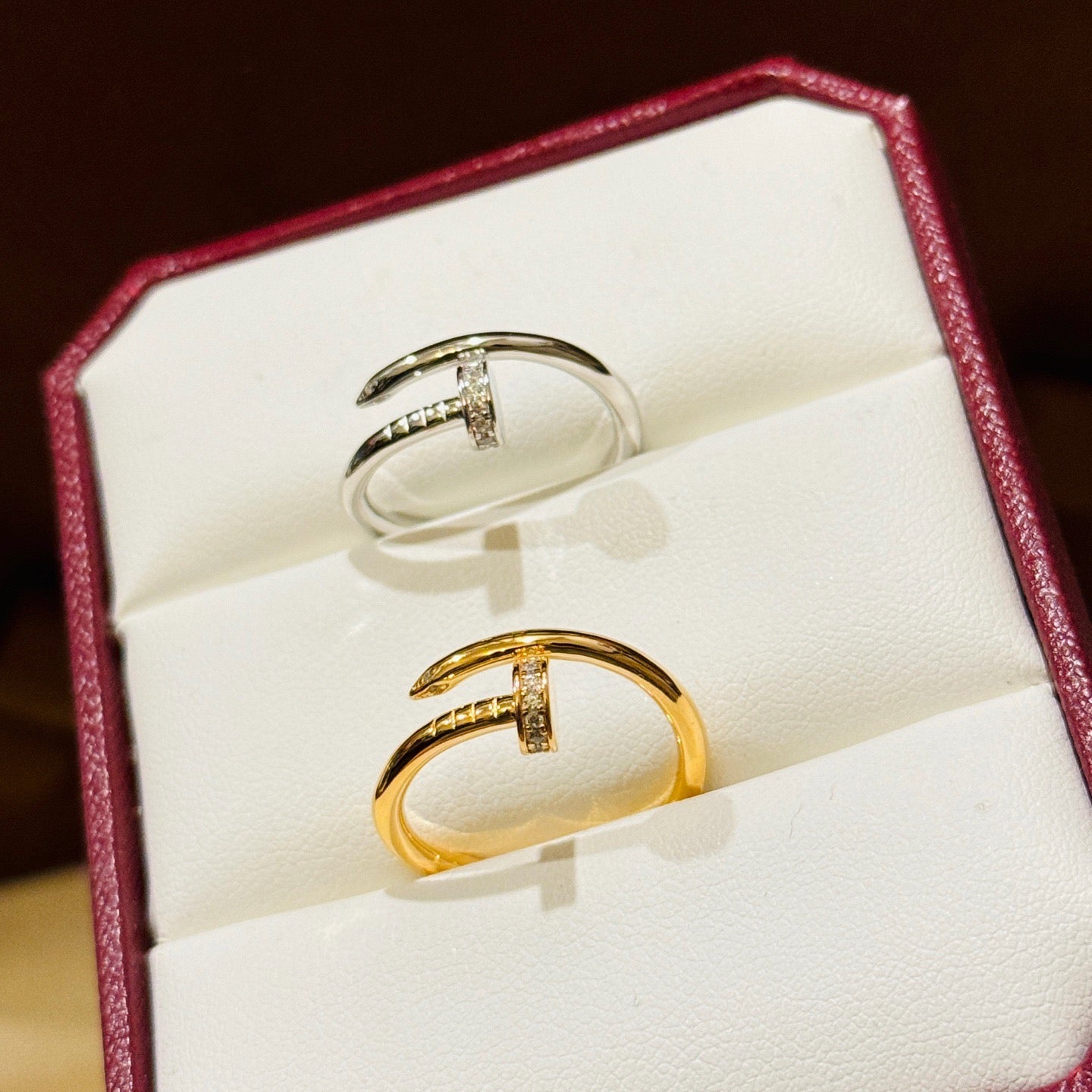 [⭐JeweliWhal]JUSTE 1.8MM HALF DIAMOND RING