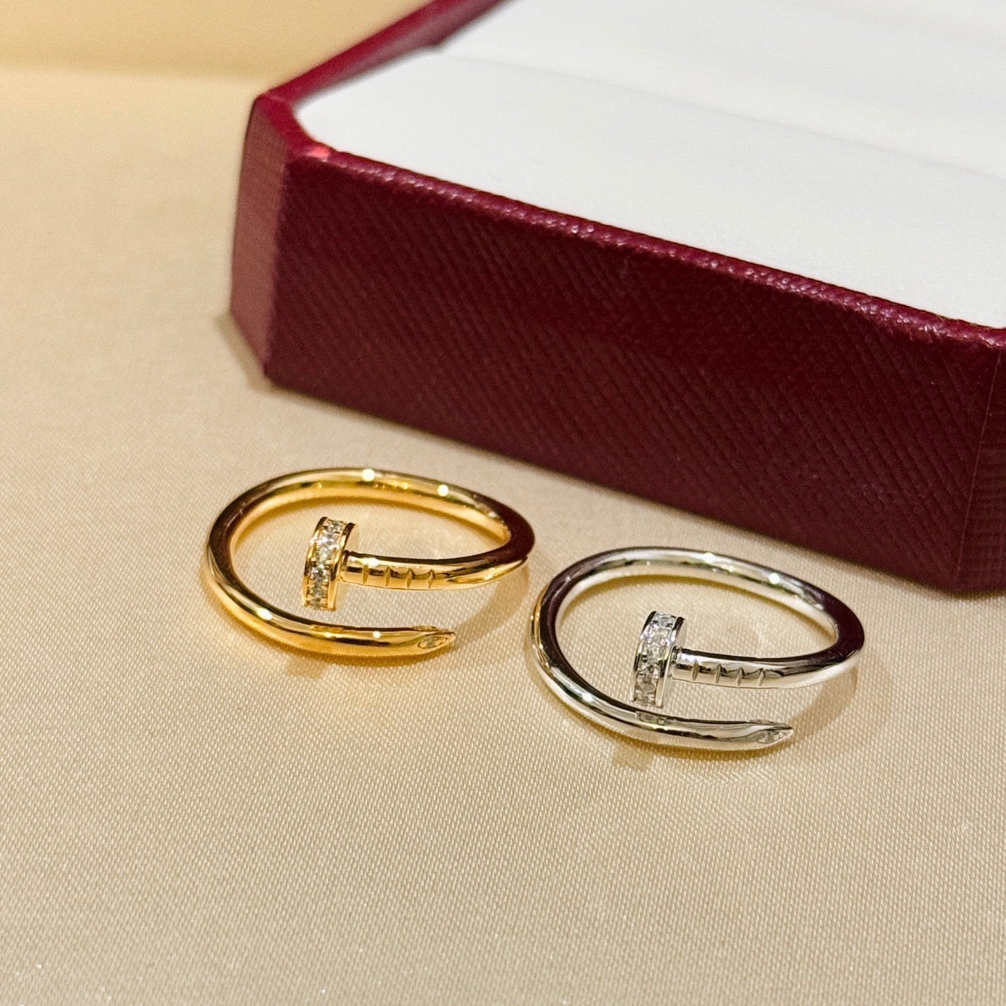 [⭐JeweliWhal]JUSTE 1.8MM HALF DIAMOND RING