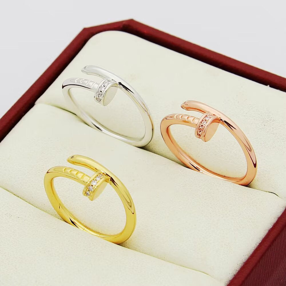 [⭐JeweliWhal]JUSTE 1.8MM HALF DIAMOND RING