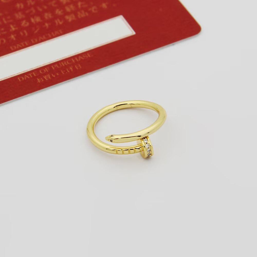 [⭐JeweliWhal]JUSTE 1.8MM HALF DIAMOND RING