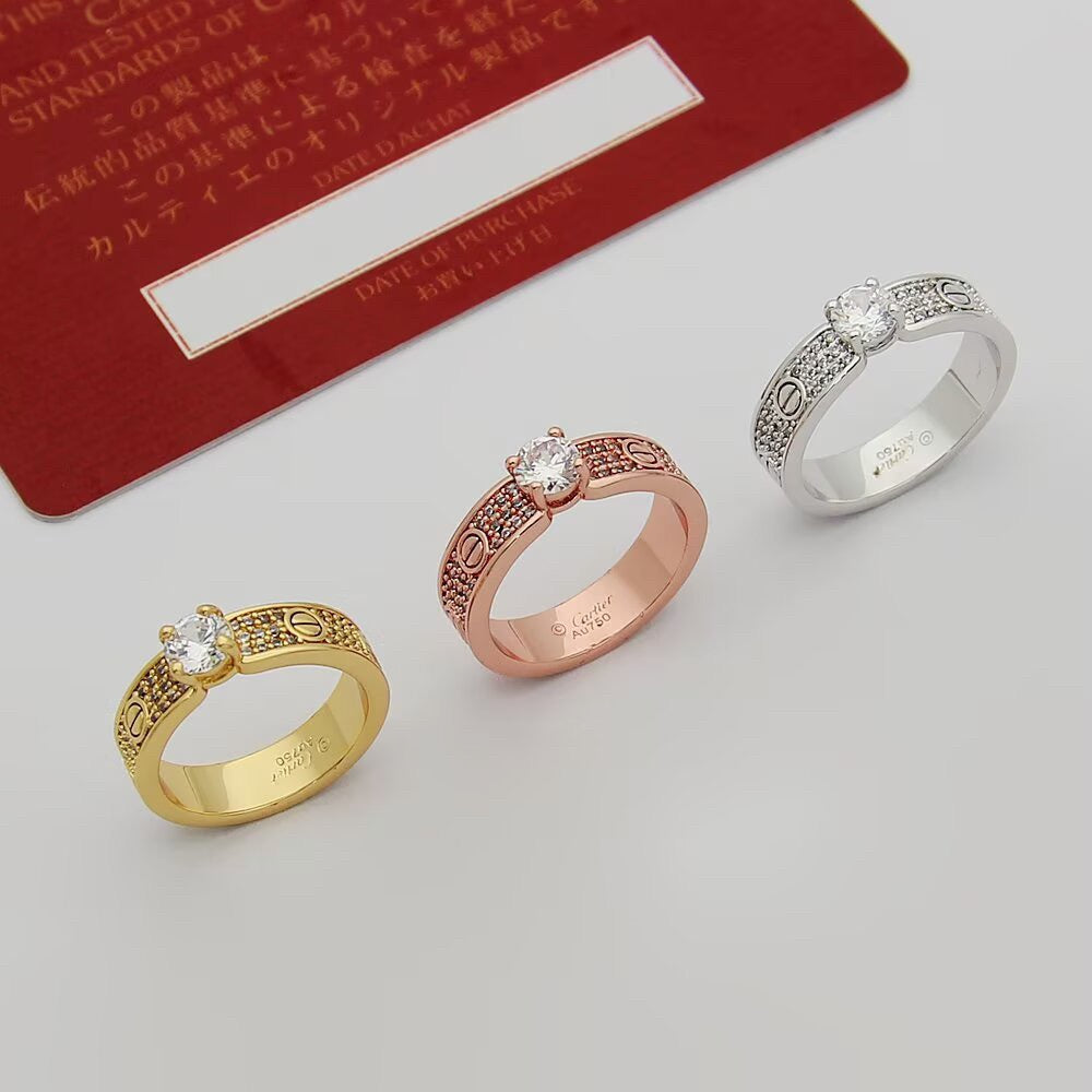 [⭐JeweliWhal]LOVE RING 3.6MM 1 BIG DIAMOND FULL DIAMOND