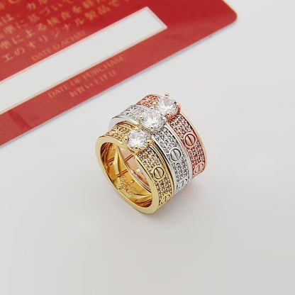 [⭐JeweliWhal]LOVE RING 3.6MM 1 BIG DIAMOND FULL DIAMOND