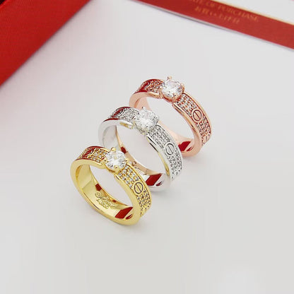 [⭐JeweliWhal]LOVE RING 3.6MM 1 BIG DIAMOND FULL DIAMOND