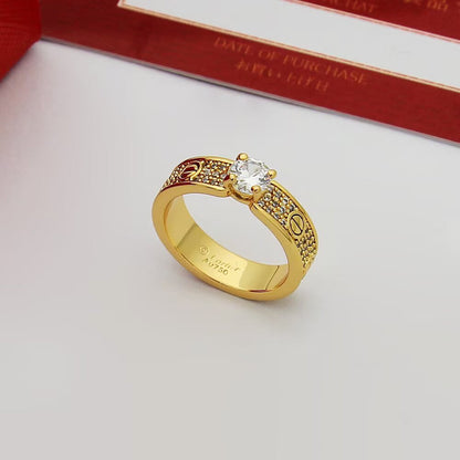 [⭐JeweliWhal]LOVE RING 3.6MM 1 BIG DIAMOND FULL DIAMOND