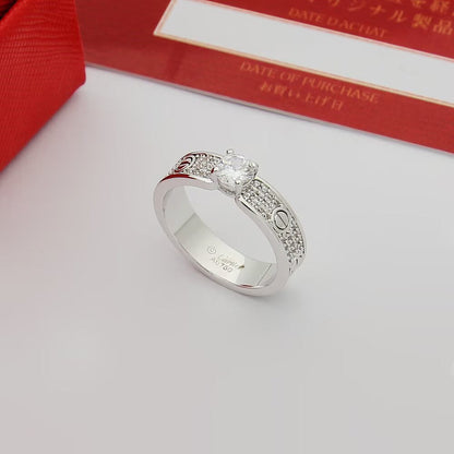 [⭐JeweliWhal]LOVE RING 3.6MM 1 BIG DIAMOND FULL DIAMOND