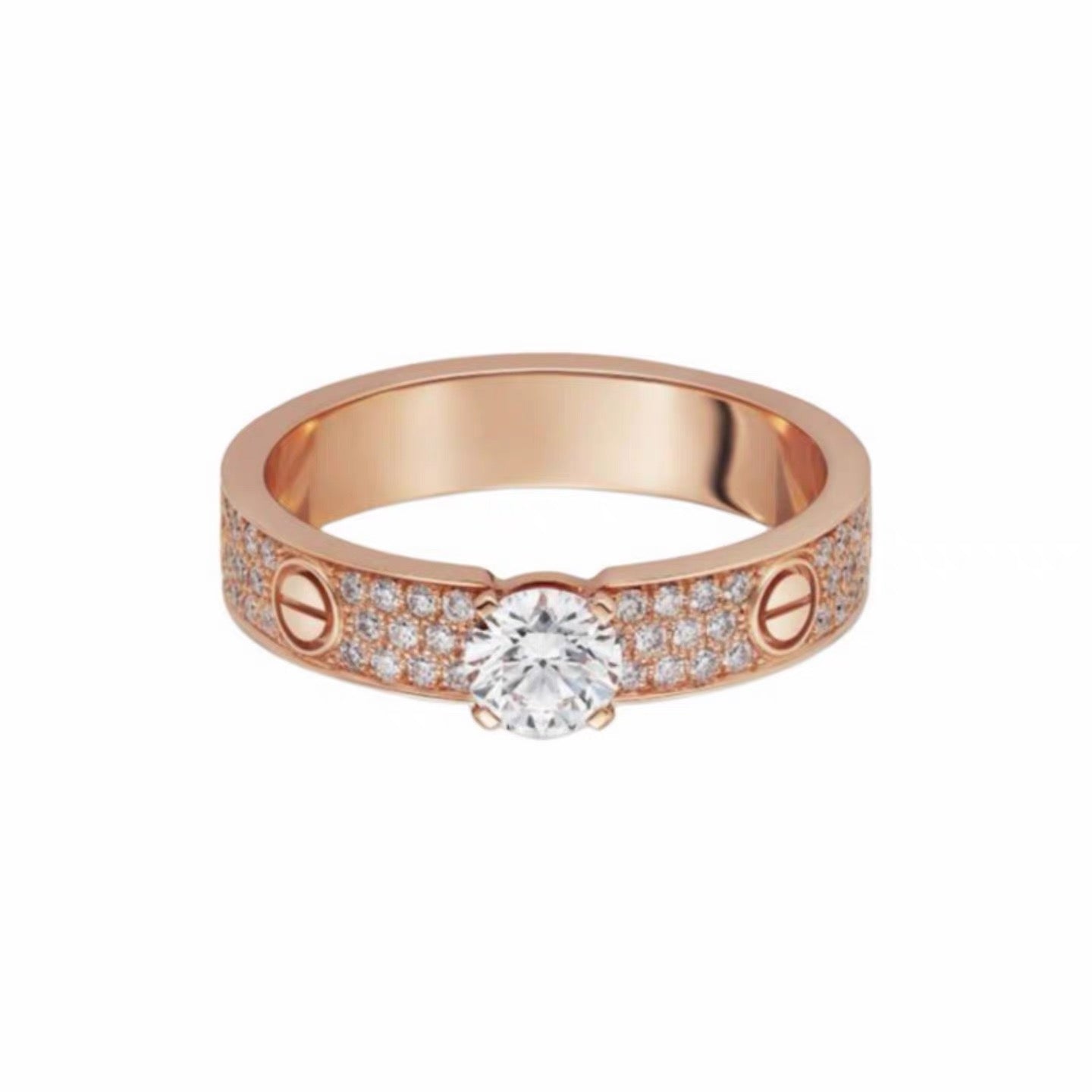 [⭐JeweliWhal]LOVE RING 3.6MM 1 BIG DIAMOND FULL DIAMOND