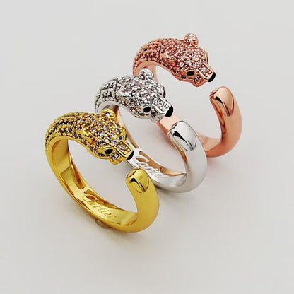 [⭐JeweliWhal]PANTHERE HALF DIAMOND SMALL RING