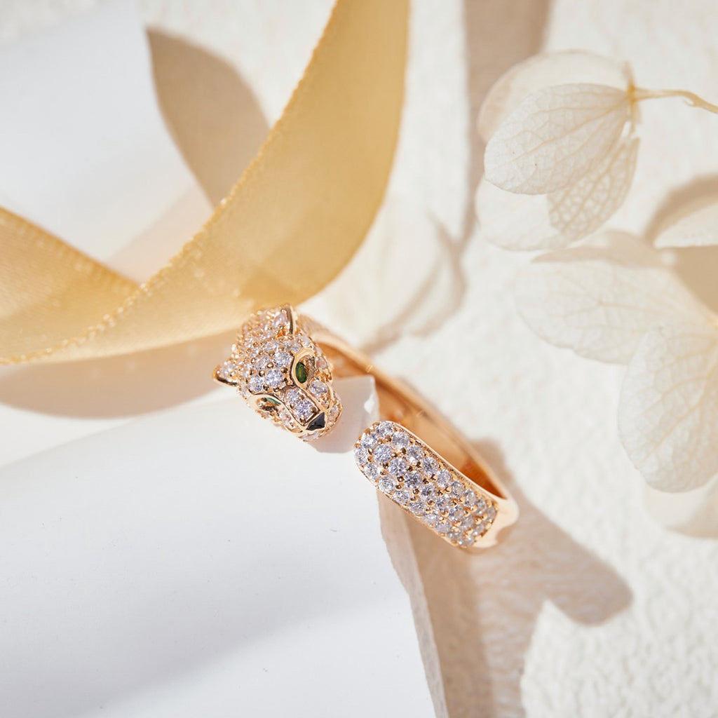 [⭐JeweliWhal]PANTHERE FULL DIAMOND SMALL RING