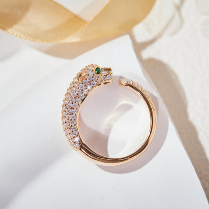 [⭐JeweliWhal]PANTHERE FULL DIAMOND SMALL RING