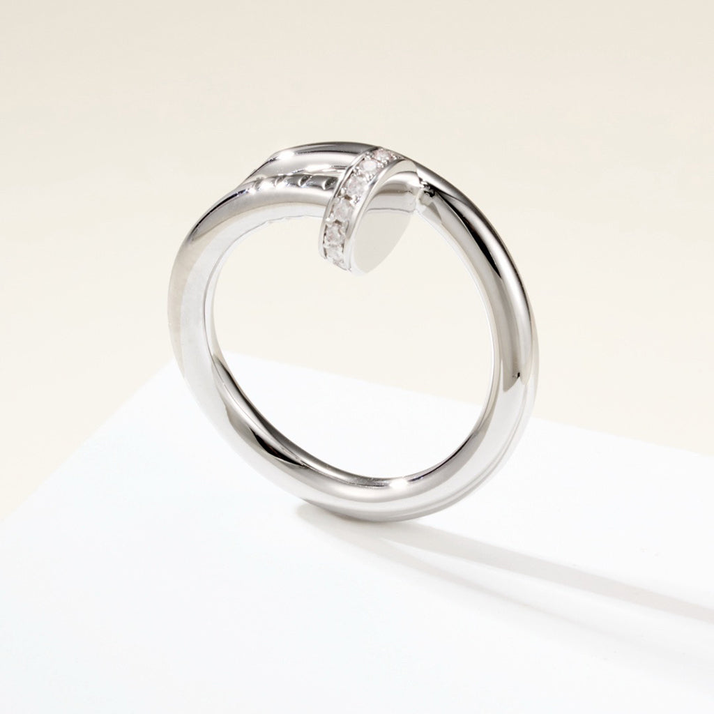 [⭐JeweliWhal]JUSTE RING 2.6MM HALF DIAMOND