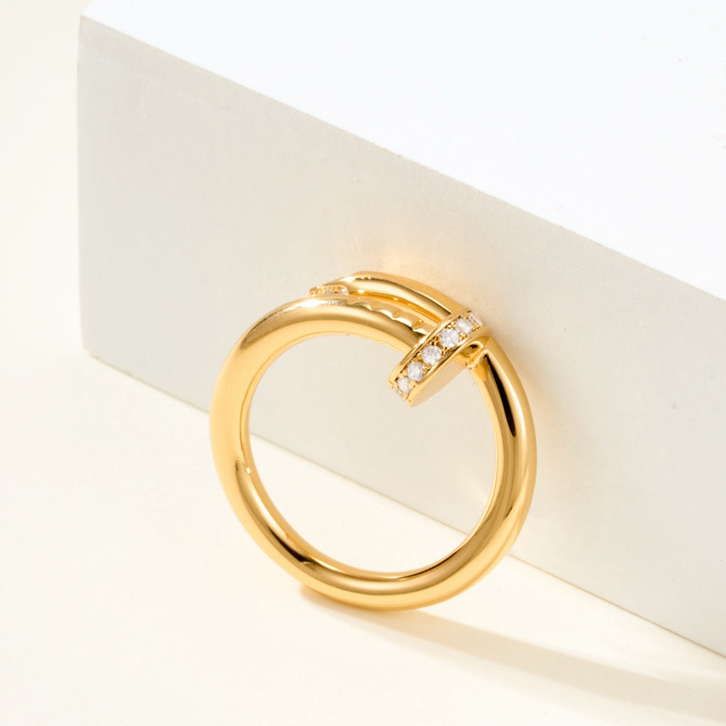 [⭐JeweliWhal]JUSTE RING 2.6MM HALF DIAMOND