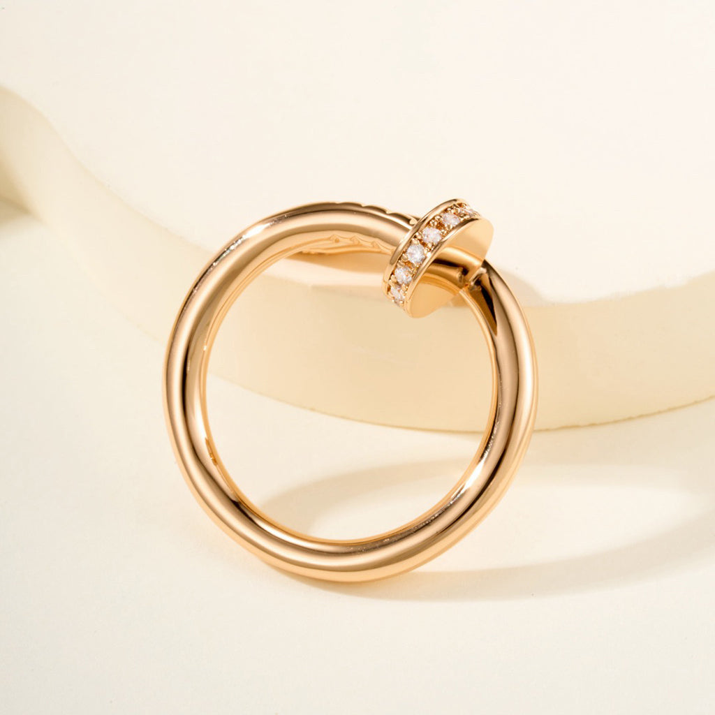 [⭐JeweliWhal]JUSTE RING 2.6MM HALF DIAMOND