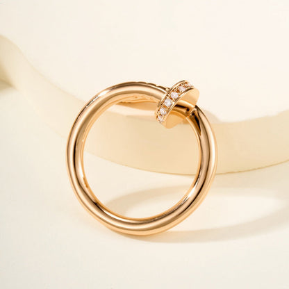 [⭐JeweliWhal]JUSTE RING 2.6MM HALF DIAMOND