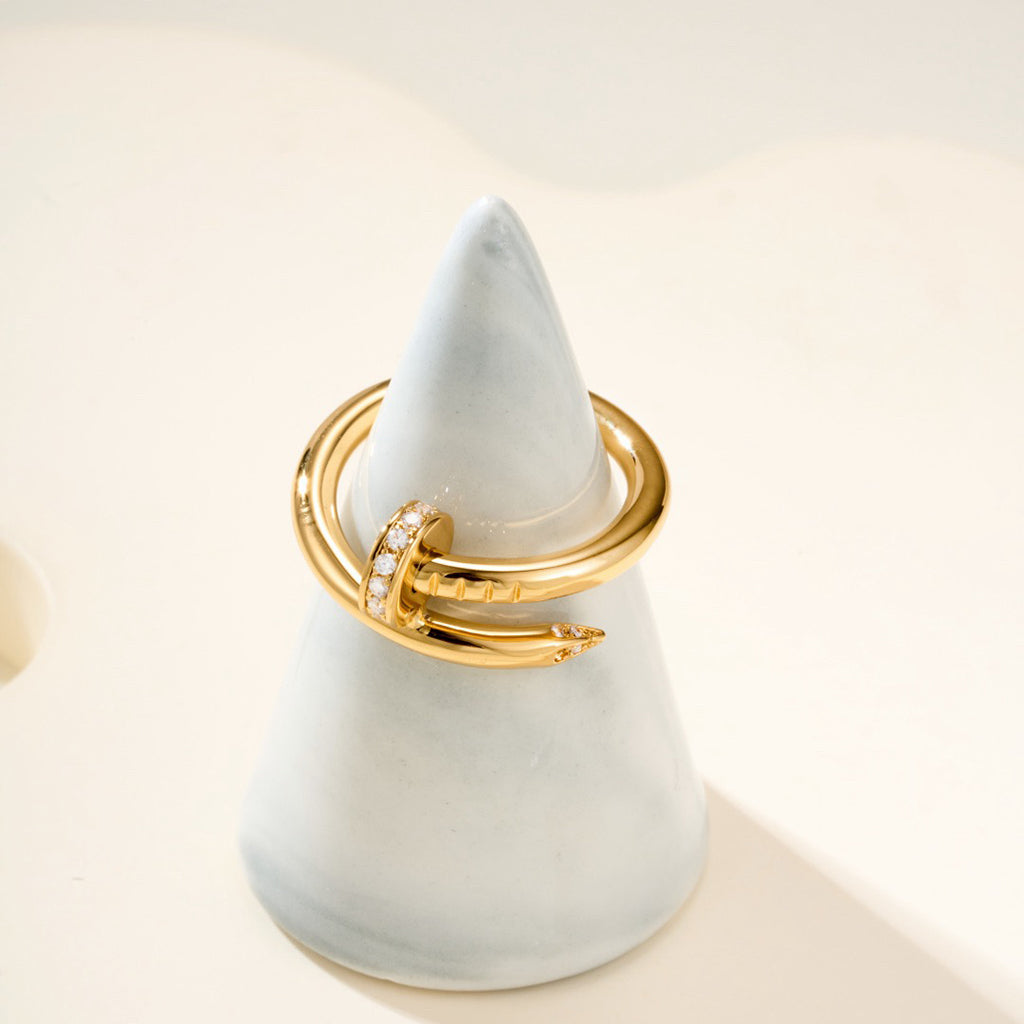 [⭐JeweliWhal]JUSTE RING 2.6MM HALF DIAMOND
