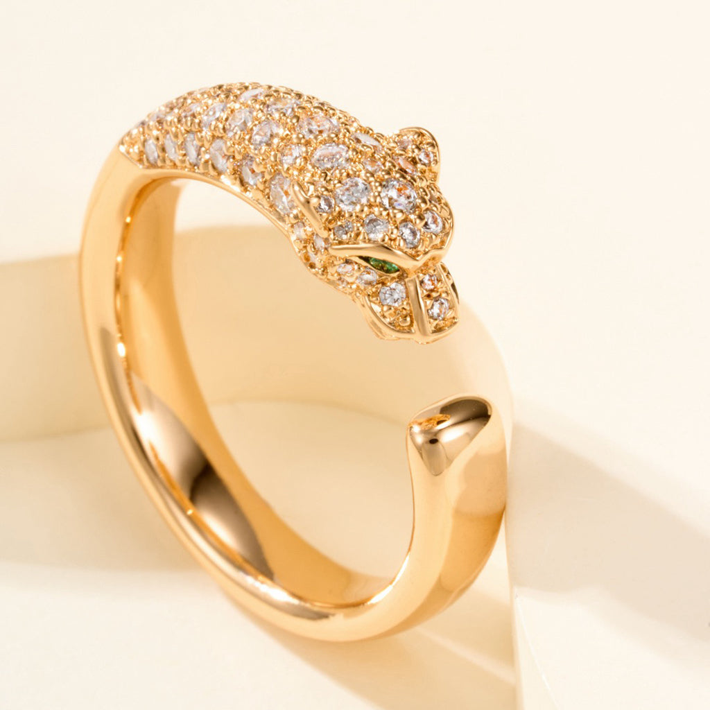 [⭐JeweliWhal]PANTHERE HALF DIAMOND SMALL RING