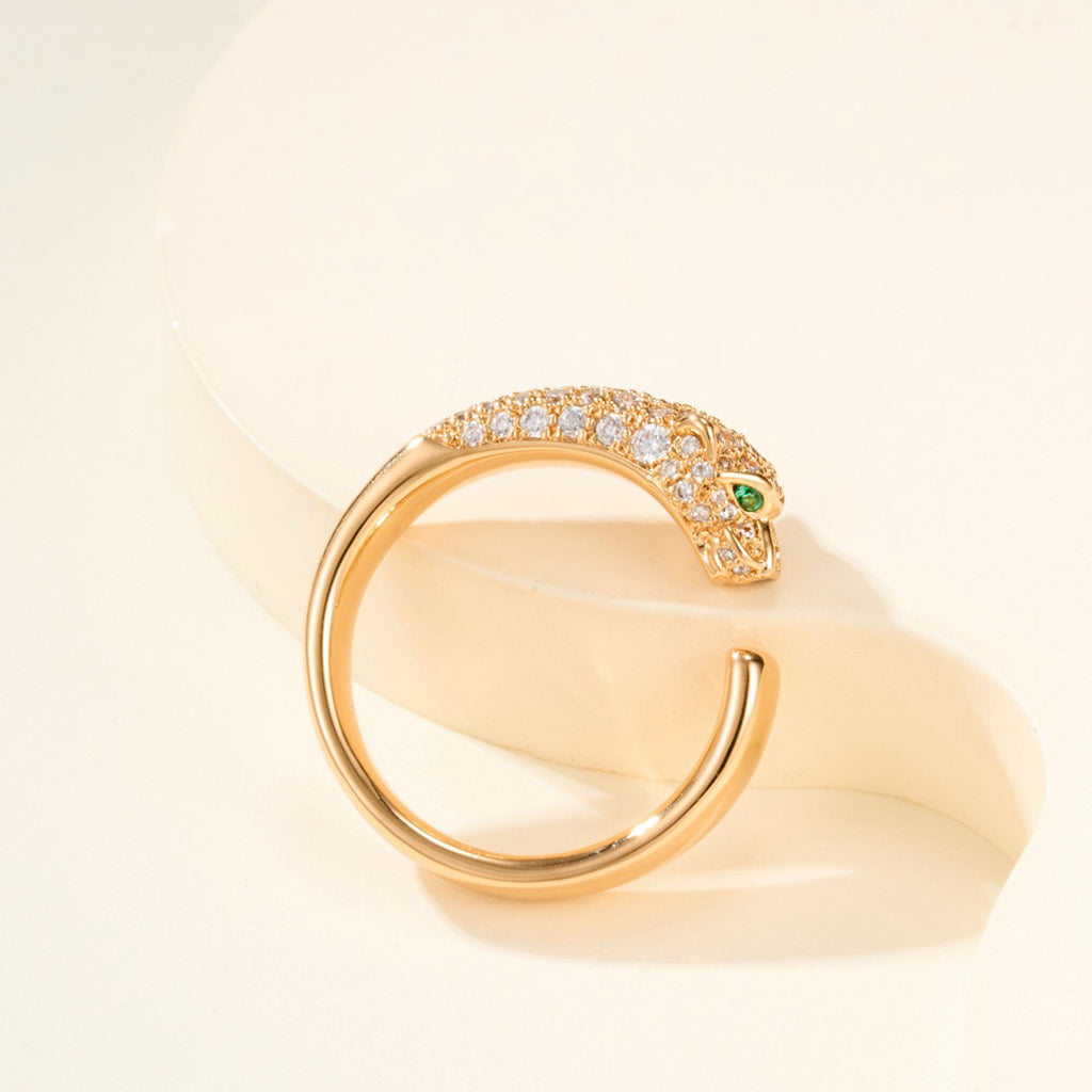 [⭐JeweliWhal]PANTHERE HALF DIAMOND SMALL RING