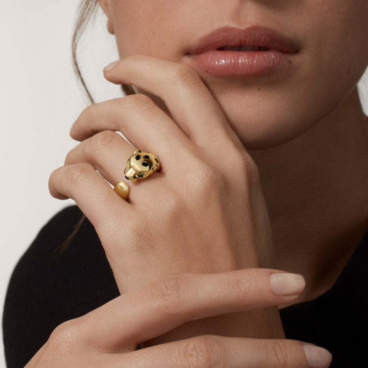 [⭐JeweliWhal]PANTHERE SPOTTED MEDIUM RING