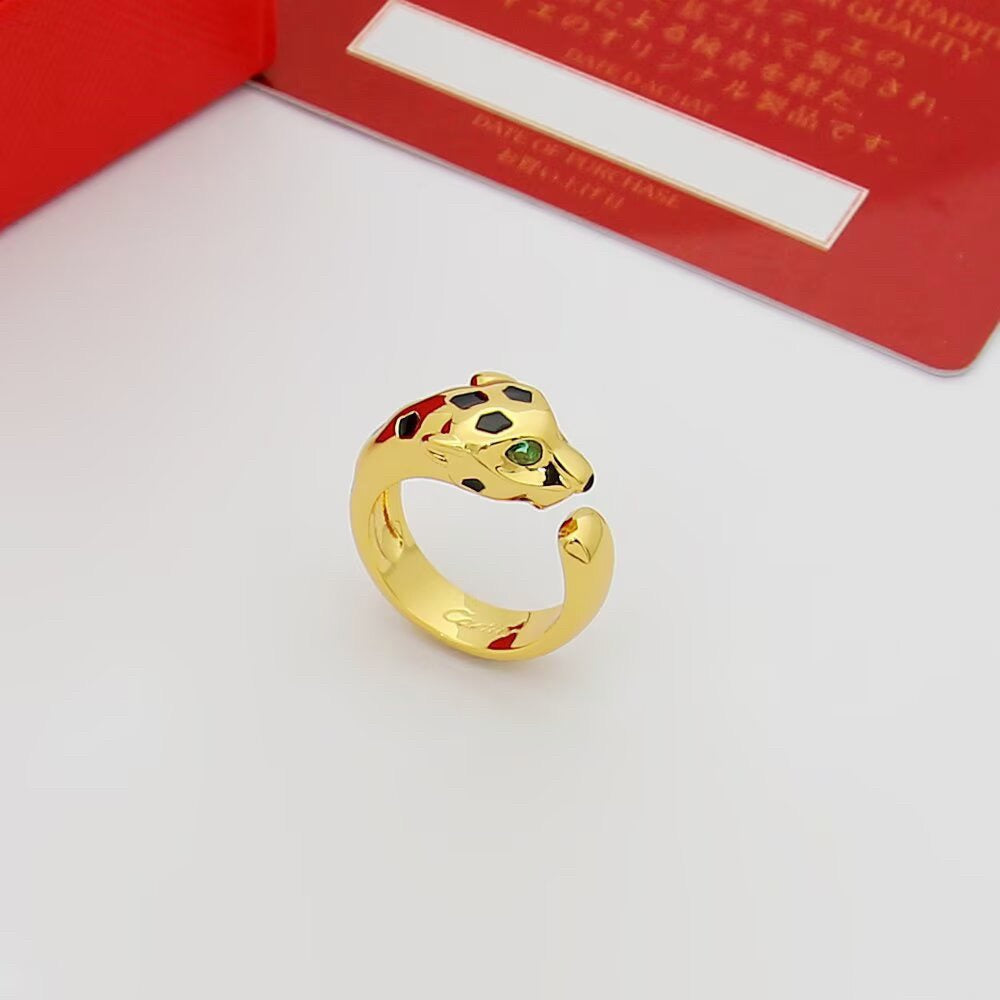[⭐JeweliWhal]PANTHERE SPOTTED MEDIUM RING