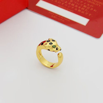 [⭐JeweliWhal]PANTHERE SPOTTED MEDIUM RING