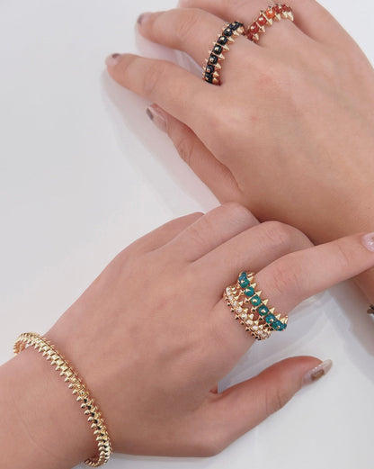 [⭐JeweliWhal]CLASH 7.9MM AGATE CHALCEDONY RING