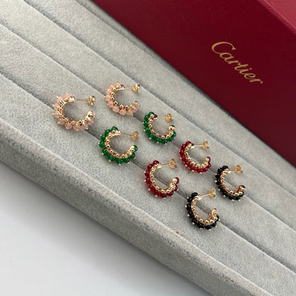 [⭐JeweliWhal]CLASH 7.9MM AGATE CHALCEDONY EARRINGS
