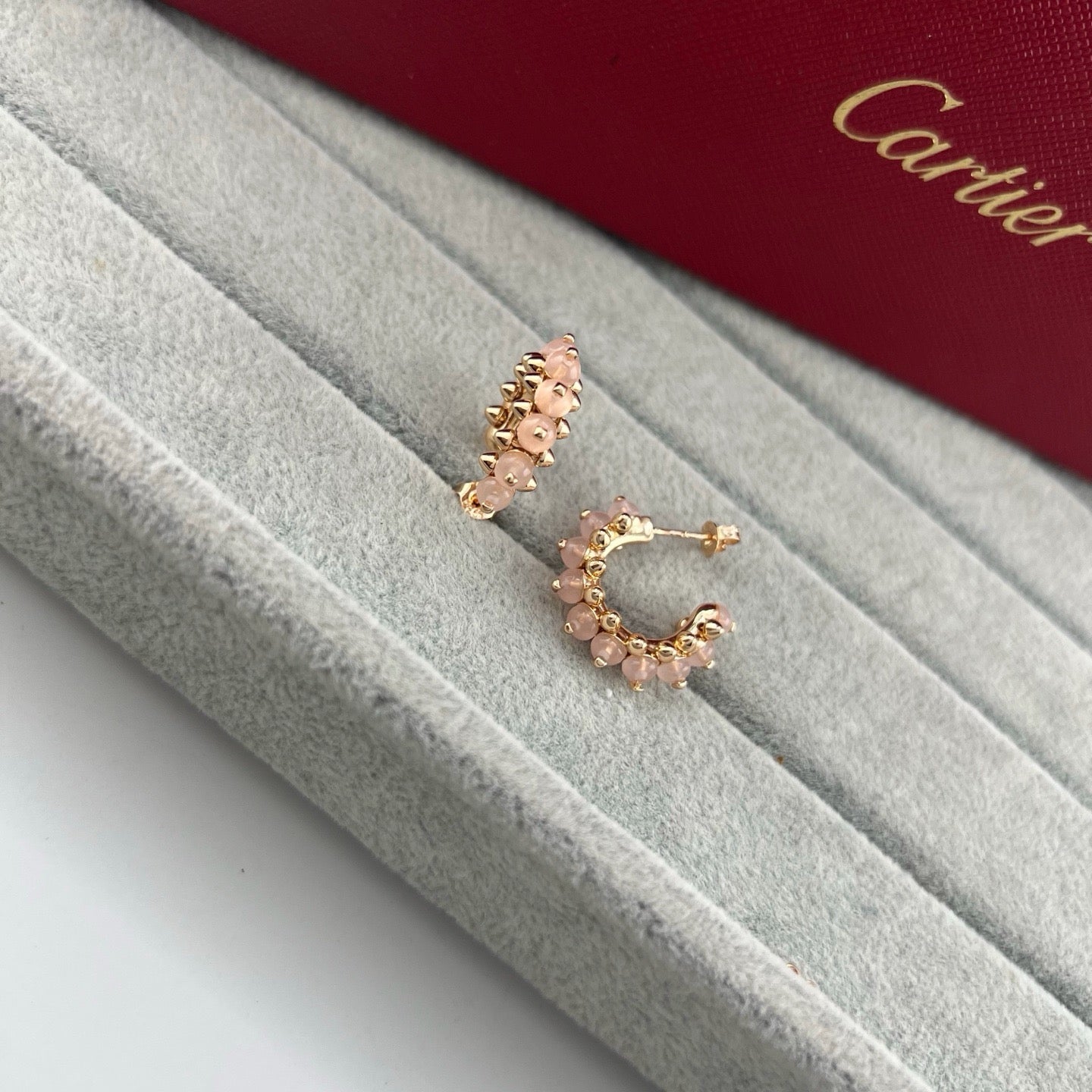 [⭐JeweliWhal]CLASH 7.9MM AGATE CHALCEDONY EARRINGS
