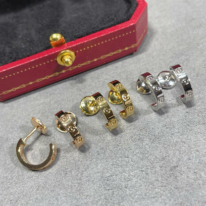 [⭐JeweliWhal]LOVE EARRINGS 2.65 MM NO DIAMOND SMALL