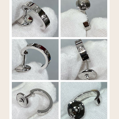 [⭐JeweliWhal]LOVE EARRINGS 2.65 MM NO DIAMOND SMALL