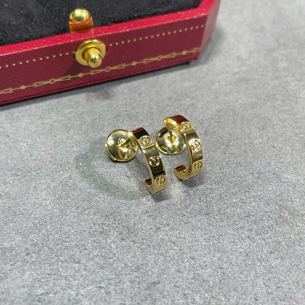 [⭐JeweliWhal]LOVE EARRINGS 2.65 MM NO DIAMOND SMALL