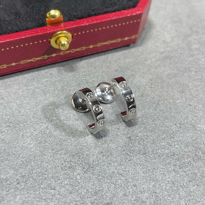 [⭐JeweliWhal]LOVE EARRINGS 2.65 MM NO DIAMOND SMALL