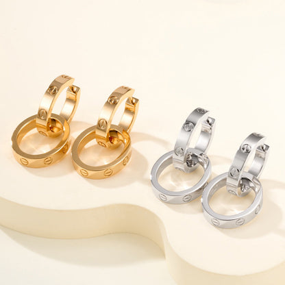 [⭐JeweliWhal]LOVE 3.3MM DANGLE EARRINGS