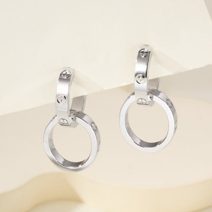 [⭐JeweliWhal]LOVE 3.3MM DANGLE EARRINGS