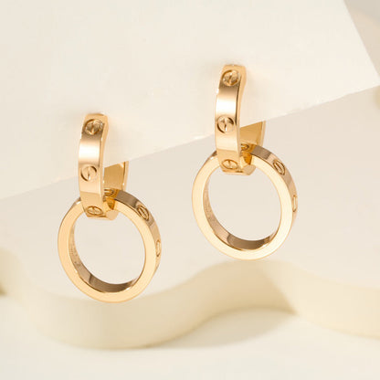 [⭐JeweliWhal]LOVE 3.3MM DANGLE EARRINGS