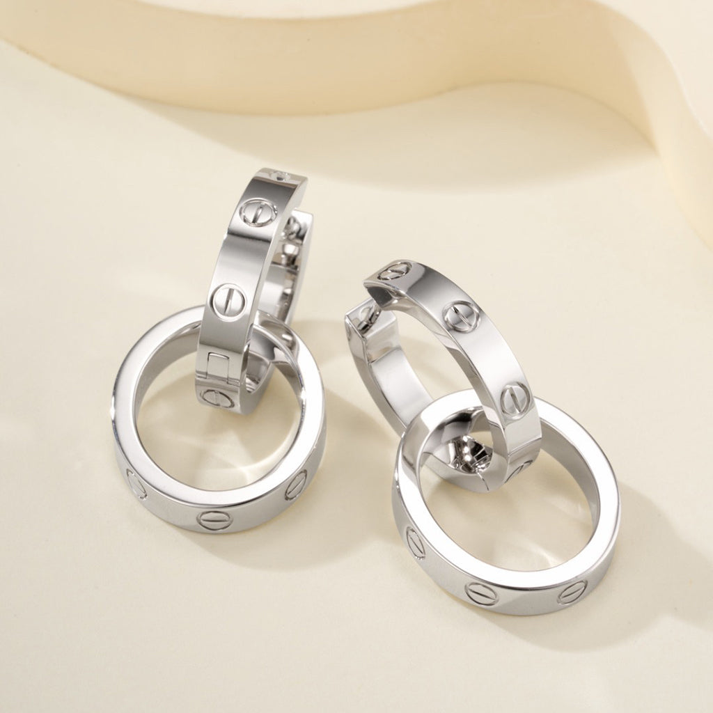 [⭐JeweliWhal]LOVE 3.3MM DANGLE EARRINGS