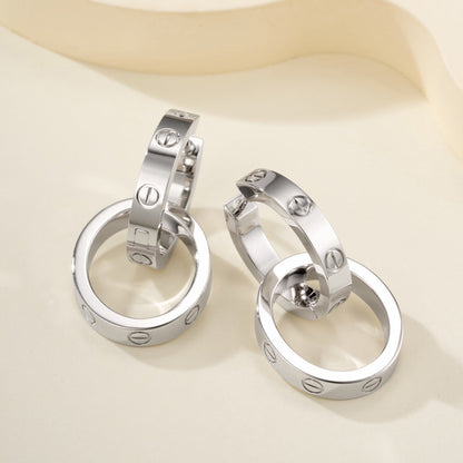 [⭐JeweliWhal]LOVE 3.3MM DANGLE EARRINGS