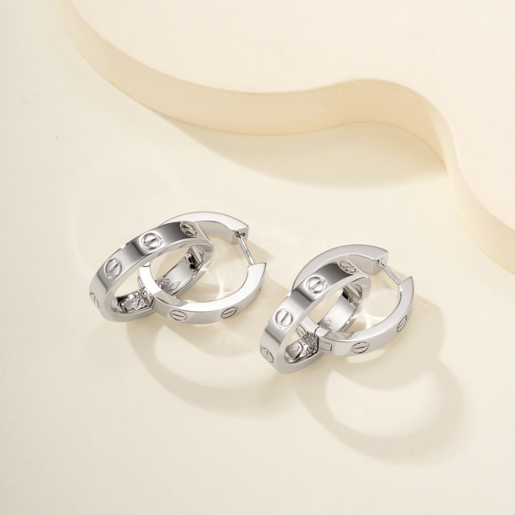 [⭐JeweliWhal]LOVE 3.3MM DANGLE EARRINGS