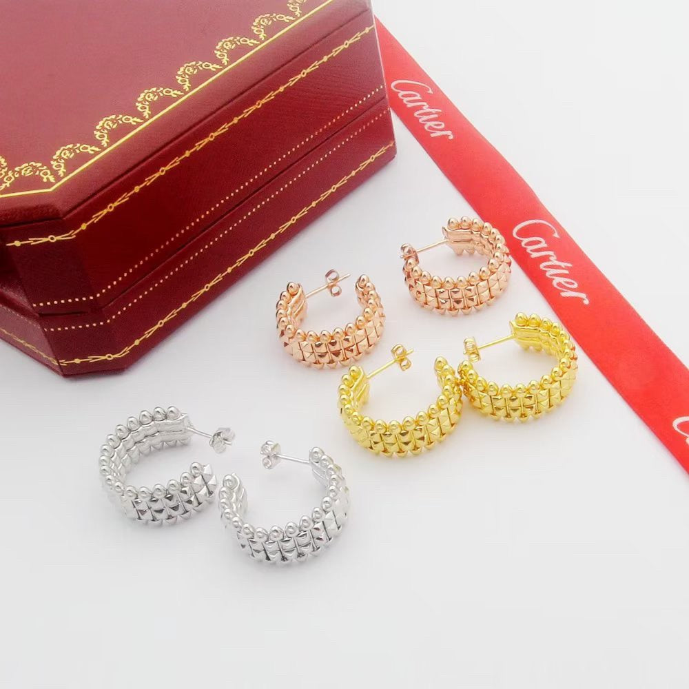 [⭐JeweliWhal]CLASH 9.2MM DOUBLE ROW EARRINGS