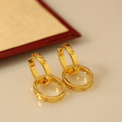 [⭐JeweliWhal]LOVE 3.3MM DANGLE EARRINGS