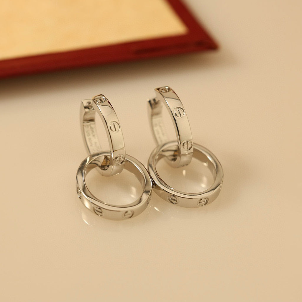 [⭐JeweliWhal]LOVE 3.3MM DANGLE EARRINGS