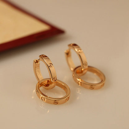 [⭐JeweliWhal]LOVE 3.3MM DANGLE EARRINGS