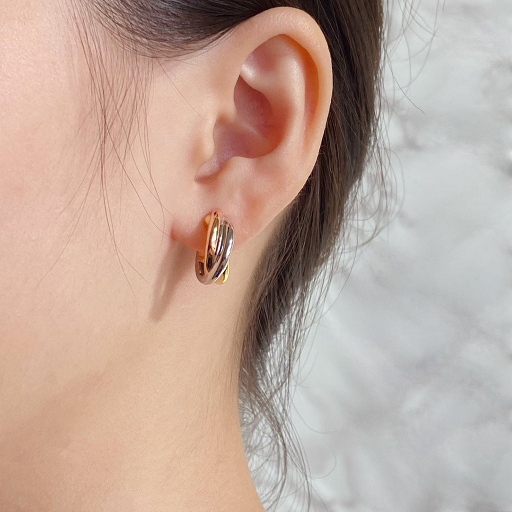 [⭐JeweliWhal]TRINITY ON DIAMOND CLASSIC EARRINGS